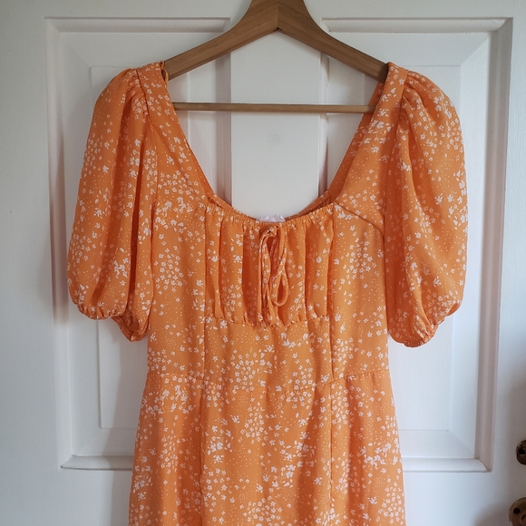 Sienna Sky Orange Summer Dress - Picture 2 of 3